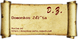 Domonkos Zéta névjegykártya